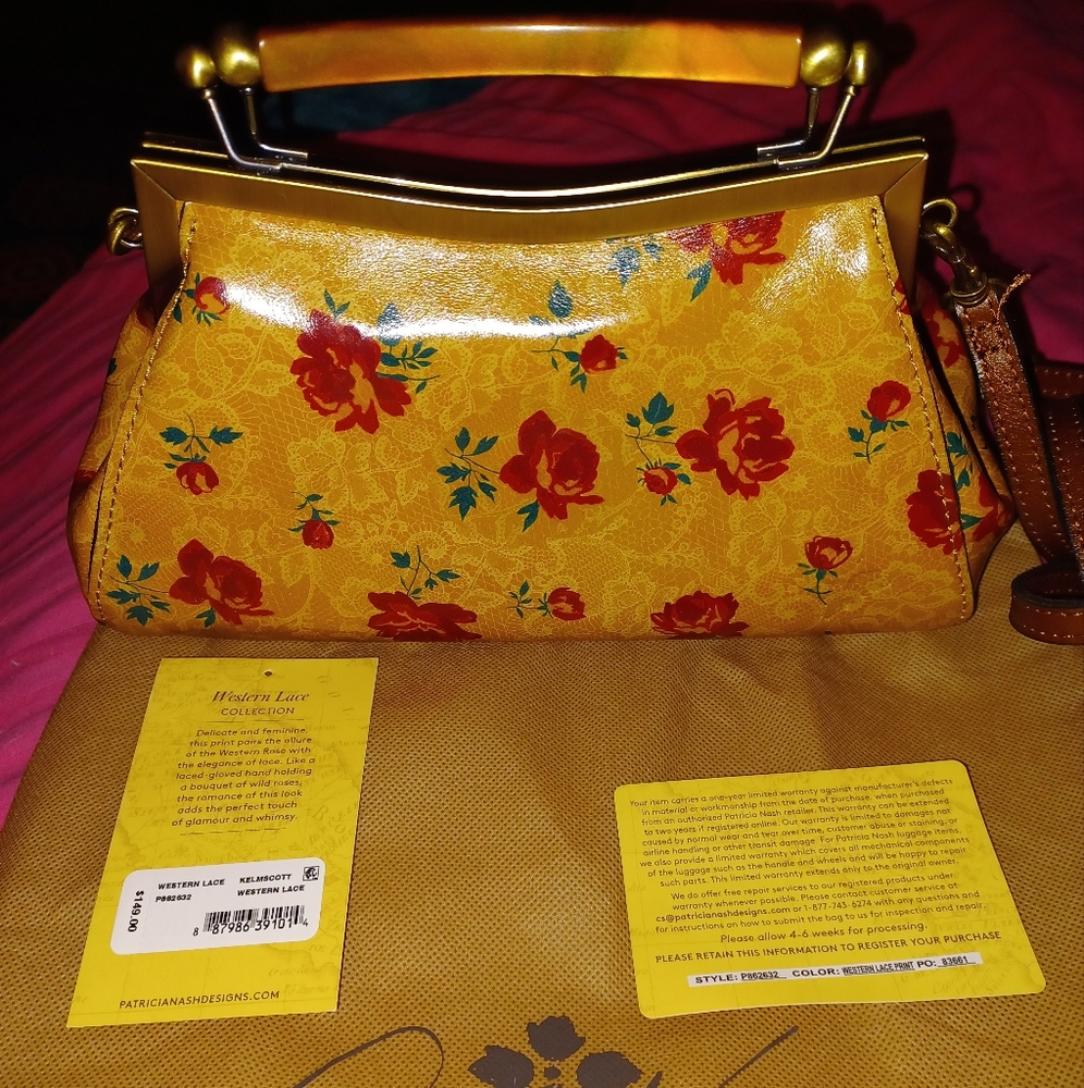 Patricia Nash Yellow Floral Women's Bag
